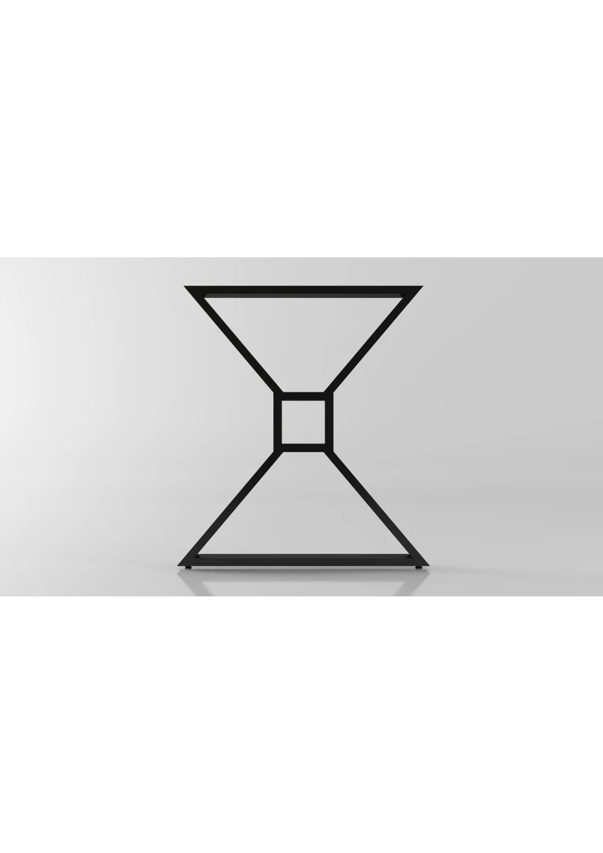Ortası Kare Model Metal Ayak Seti Siyah Metal Masa Ayağı